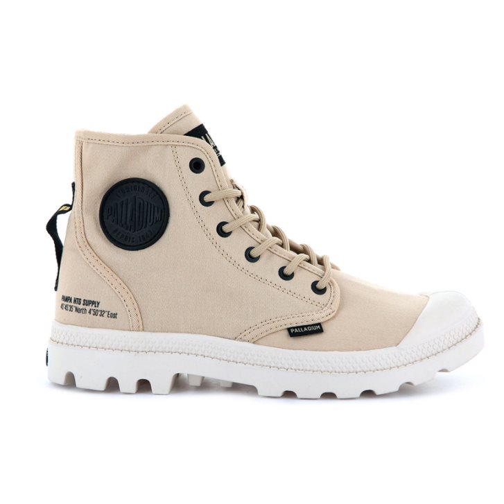 Bottes Palladium Pampa Hi Htg Supply Femme Beige | FR AEF415M